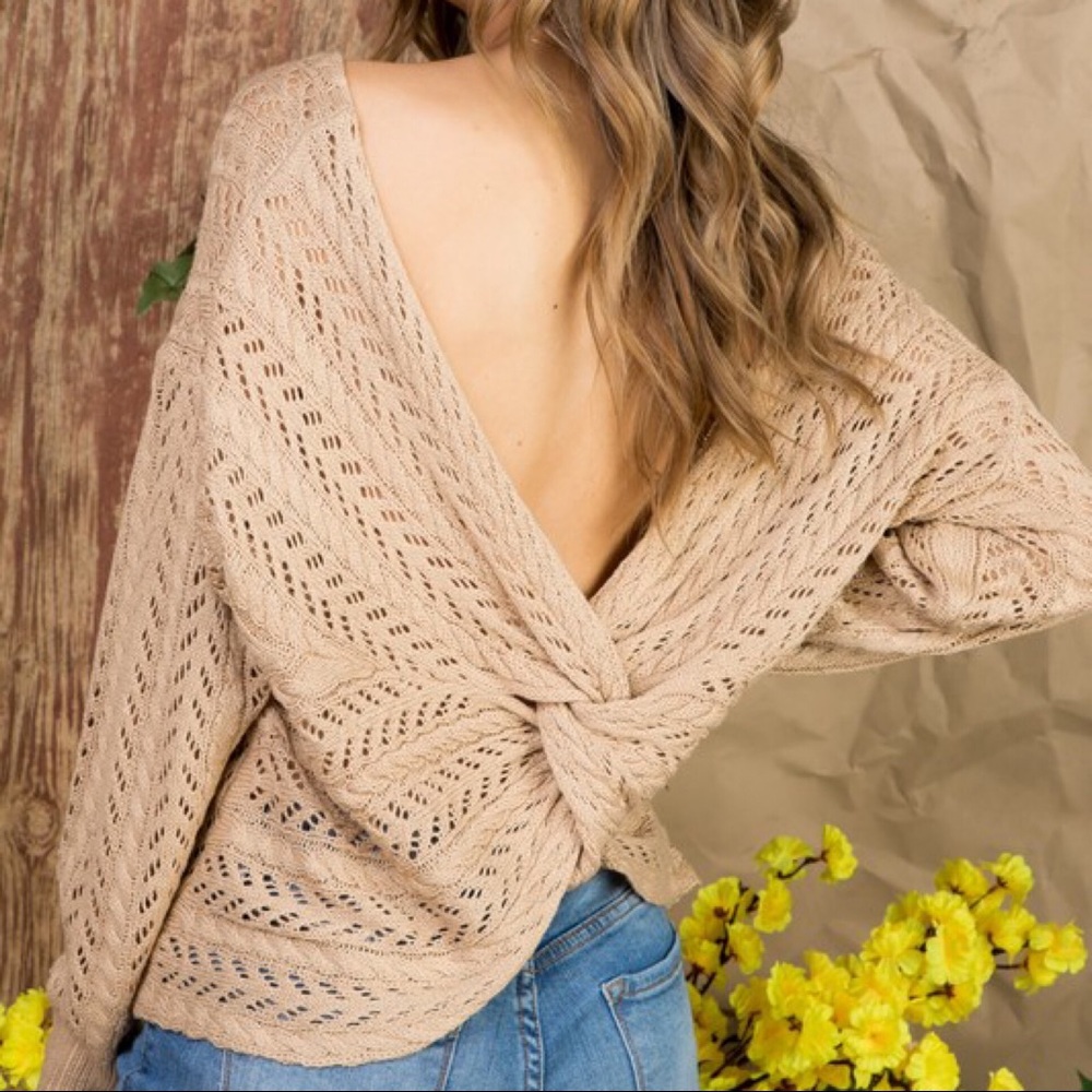 LAST CLEARANCE-NO OFFERS‼️Miranda Tie Sweater - Picture 8 of 8